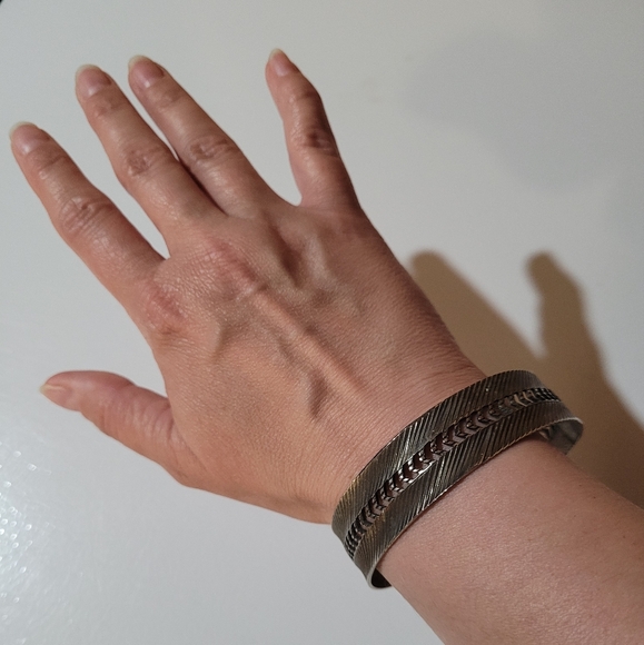 Vintage silver-tone bracelet - Picture 1 of 5